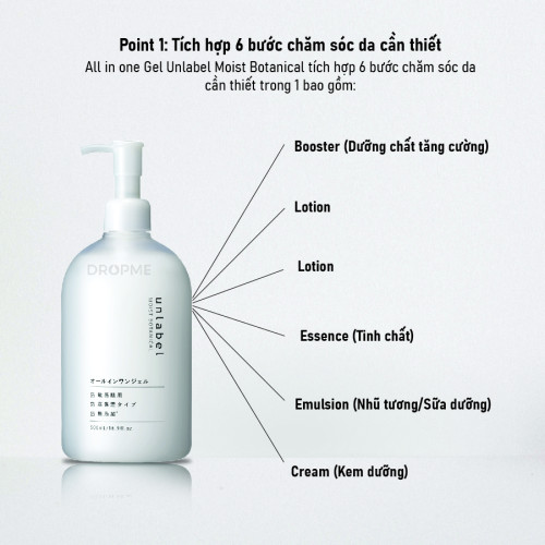 Gel dưỡng da Unlabel Moist Botanical All in one Gel